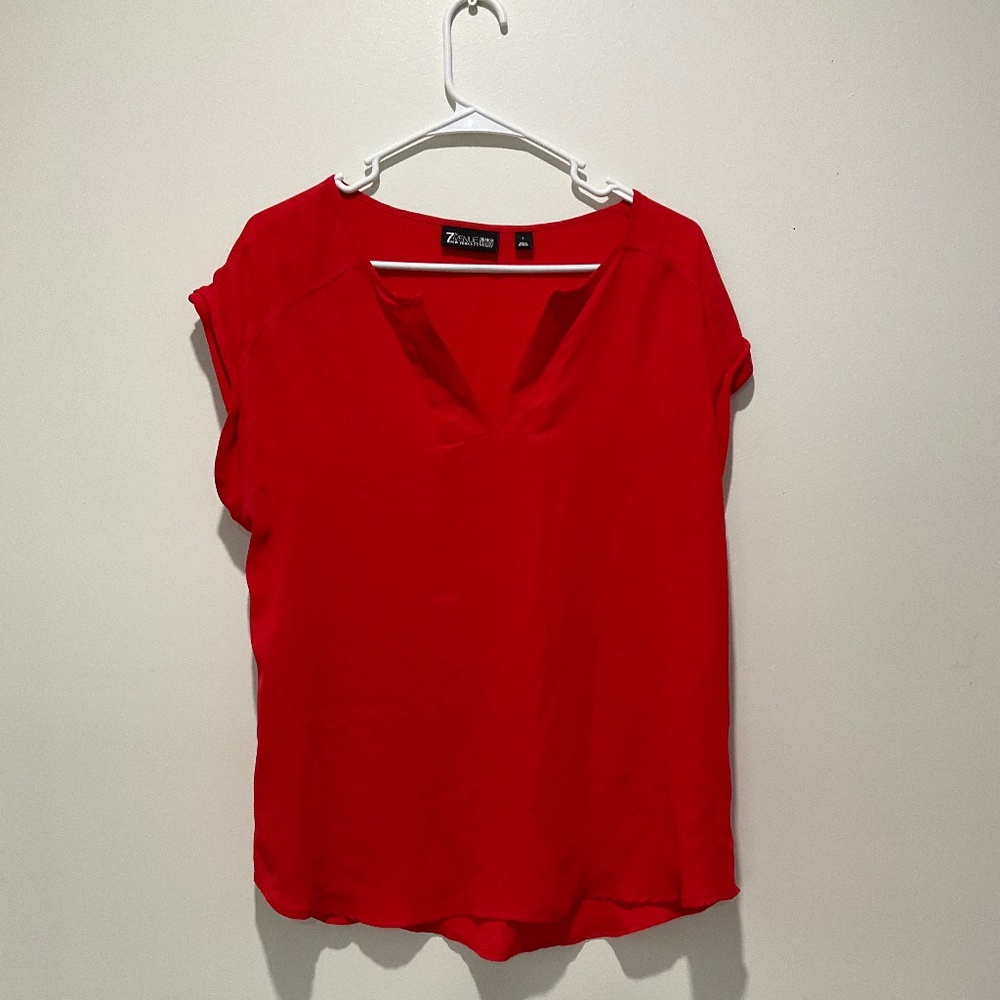 Orange Collarneck Blouse